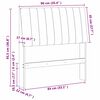 vidaXL Cabeceira estofada Cinza Escuro 90 cm