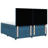 vidaXL Cama com molas/colch&atilde;o 200x200 cm veludo azul