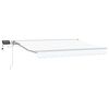 vidaXL Estrutura de Toldo Manual com LEDs Branco 3,5 x 2 m
