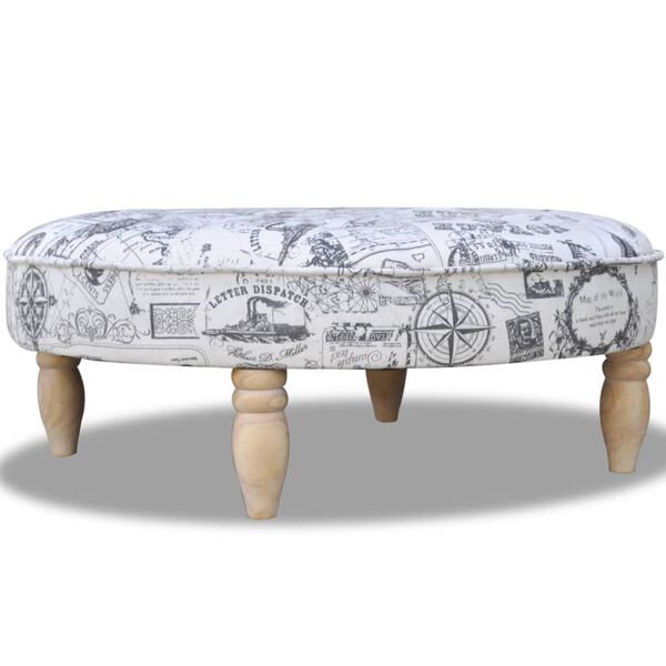 Banco apoio para p&eacute;s otomano, padr&atilde;o redondo, &oslash; 81 cm