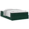 vidaXL Cama otomana com colch&atilde;o 120x190 cm veludo verde-escuro