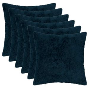 vidaXL Capa almofada 6 unid. HEERLEN Azul Marinho 30 x 30 cm
