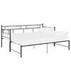 vidaXL Estrutura sof&aacute;-cama de puxar 90x200 cm metal preto