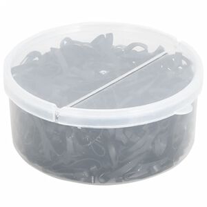 vidaXL El&aacute;sticos para tran&ccedil;as de cavalos 500 pcs silicone preto