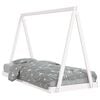 vidaXL Estrutura de cama infantil 90x200 cm pinho maci&ccedil;o branco
