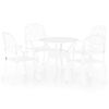 vidaXL 5 pcs conjunto de bistr&ocirc; alum&iacute;nio fundido branco