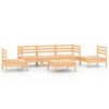 vidaXL 6 pcs conjunto lounge de jardim pinho maci&ccedil;o
