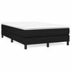 vidaXL Cama boxspring com colch&atilde;o 120x190 cm tecido preto