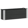 vidaXL Canteiro de jardim elevado Preto 100 x 30 x 36 cm alu.