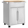 vidaXL Carrinho de Cozinha FLORO Branco 72,5 x 45 x 80 cm
