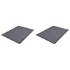 vidaXL Tapetes de porta PVC 2 pcs 90x60 cm cinzento