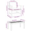 vidaXL Conjunto de Sof&aacute; de Jardim 5 pcs Natural Madeira de Teca S&oacute;lida