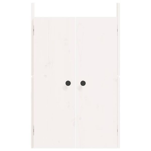 vidaXL Portas cozinha p/ exterior MEPPEL 2 pcs 50x9x82 cm pinho maci&ccedil;o branco