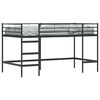 vidaXL Estrutura de Cama Loft para Crian&ccedil;as Preto 100 x 200 cm A&ccedil;o