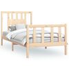 vidaXL Estrutura de cama com cabeceira 90x200 cm pinho maci&ccedil;o