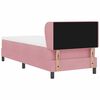 vidaXL Cama Box com colch&atilde;o com cabeceira Rosa 80 x 200 cm Veludo