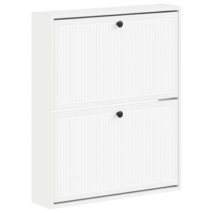 vidaXL Arm&aacute;rio de Sapatos de Parede EDE 71 x 17 x 86 cm Branco