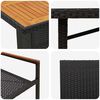 vidaXL Conjunto de Jantar para Jardim 9 pcs Preto vime PE