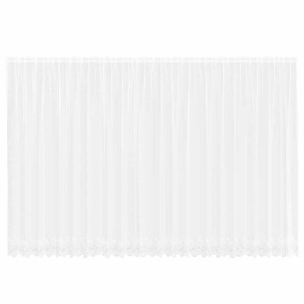 vidaXL Cortina de Renda com cortinas Branco 220 x 600 cm Poli&eacute;ster