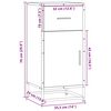 vidaXL Aparador 35,5x35x76 cm deriv. de madeira/metal cinzento sonoma