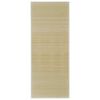 Tapete retangular bambu 80 x 200 cm natural
