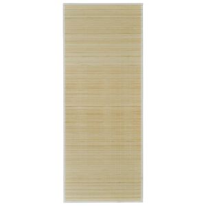 Tapete retangular bambu 80 x 200 cm natural