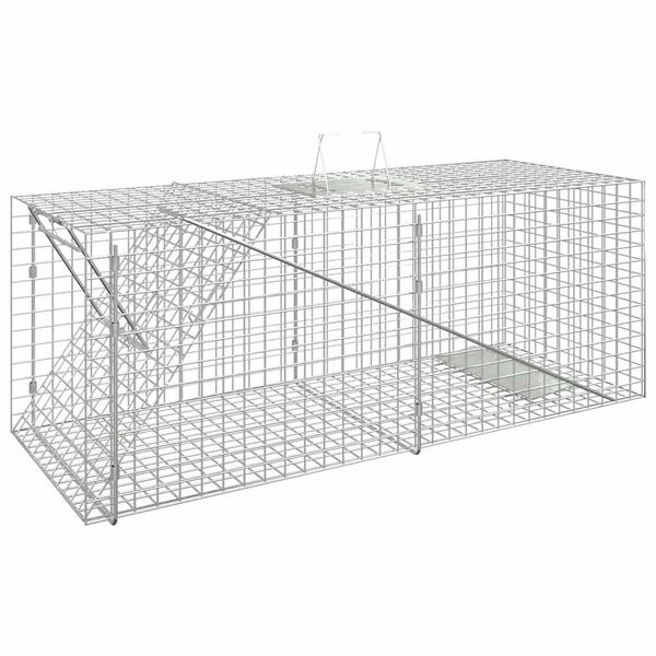 vidaXL Armadilha para animais 64,5x25x26,5 cm Ferro galvanizado