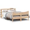 vidaXL Estrutura cama c/ cabeceira 140x190 cm pinho maci&ccedil;o