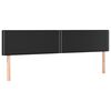vidaXL Cabeceiras preto 160x5x78/88 cm couro artificial