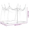 vidaXL mosquiteiro para exterior malha 220 preto 300x300x250 cm
