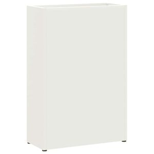 vidaXL Suporte de Guarda-Sol Branco 28 x 12 x 41 cm A&ccedil;o