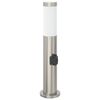 vidaXL Lumin&aacute;ria de poste com tomada, 50 cm, a&ccedil;o inoxid&aacute;vel, IP44