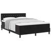 vidaXL Cama Box com colch&atilde;o com cabeceira Preto 160 x 200 cm Veludo