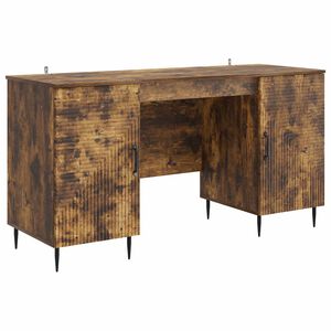 vidaXL Mesa Carvalho Fumado 142,5 x 50 x 75 cm Derivados de Madeira