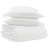vidaXL Edredom de Inverno com travesseiro 3 pcs Branco Pena de ganso