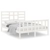 vidaXL Estrutura cama pequena casal 120x190 cm pinho maci&ccedil;o branco