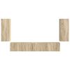 vidaXL Conjunto de m&oacute;vel de TV 4 pcs Carvalho Sonoma