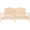 vidaXL Estrutura de cama com cabeceira 200x200 cm madeira maci&ccedil;a