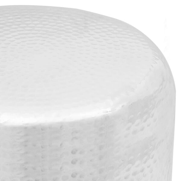 vidaXL Mesa de apoio/banco em alumínio martelado, prateado