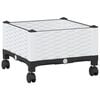 vidaXL Vaso de Jardim com Rodas Branco 40 x 40 x 33 cm PP