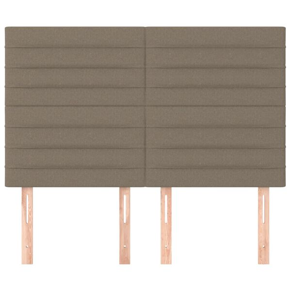 vidaXL Cabeceira Taupe 144x5x118/128 cm Tecido