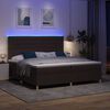 vidaXL Cama Box Spring LED Marrom Escuro 200 x 200 cm tecido