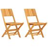 vidaXL Cadeiras de jardim dobr&aacute;veis 2 pcs 47x61x90 cm teca maci&ccedil;a