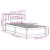 vidaXL Cama sem colch&atilde;o 100x200 cm madeira de pinho maci&ccedil;a