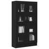 vidaXL Gabinete de Livros Carvalho Preto 82,5 x 30,5 x 150 cm