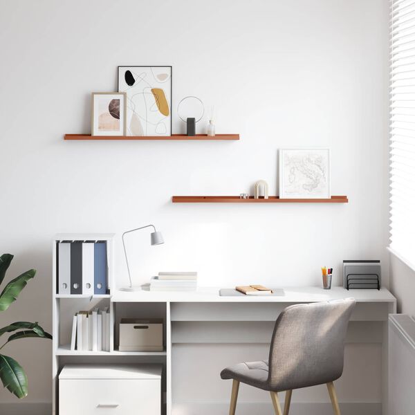 vidaXL Prateleira de Parede 2 pcs Vermelho 100 x 9 x 3 cm