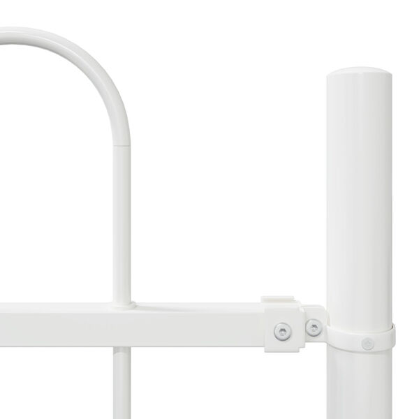 vidaXL Cerca para Jardim Branco 1,7 x 0,8 m A&ccedil;o com Revestimento em P&oacute;