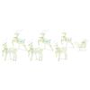 vidaXL Renard LED 7 unid. 40 LED Multicolorido 42 x 15 x 64 cm PET