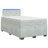 vidaXL Cama Box Spring com Colch&atilde;o e LED Cinzento-claro 120 x 200 cm