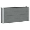 vidaXL Canteiro de jardim elevado Cinzento 150 x 30 x 72 cm alu.